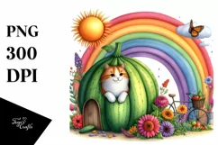 Colorful Flowers,Seated Character | Sublimation | Clipart Product Image 1