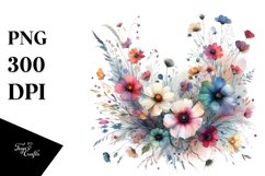 Watercolor Abstract Colorfull Horizontal Frame|Clipart Product Image 1