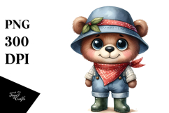 Bear Rain Boots Shy | Sublimation | Clipart Product Image 1