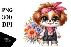 Watercolor Baby Brittany Clipart Product Image 1