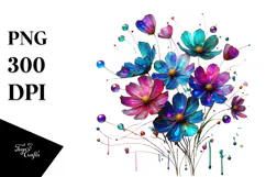 Vibrant Cosmos Flower, Transparent PNG Product Image 1