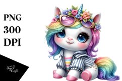 Baby Unicorn Sublimation Clipart Product Image 3