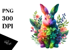 Vibrant Watercolor Rabbit Abstract, 20 oz Tumbler Product Image 1