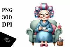 Cat House Illustration | Tea Cup Couch Scene | Clipart Product Image 1