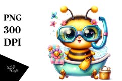 Baby Bee with Snorkel Set, Vibrant PNG Product Image 1