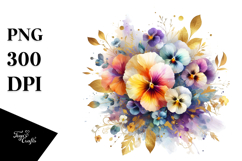 Abstract Vibrant Bouquet | Sublimation | Clipart Product Image 1