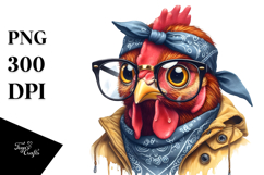 Chicken Bandana Contempt | Sublimation | Clipart Product Image 1