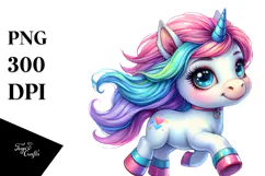 Cute Unicorn Running in Style PNG Product Image 1