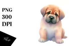 Cute Pastel Mastiff Watercolor Clipart Product Image 3