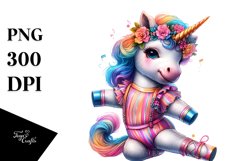 Baby Unicorn in Jive Dancer&#039;s Outfit PNG Product Image 3