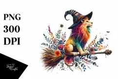 Colorful Lion Halloween Sublimation Clipart Product Image 3