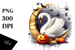 Swan In Halloween Costume PNG Product Image 1