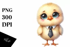 Watercolor Funny Baby Chick|Clipart Product Image 1