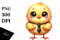 Watercolor Funny Baby Chick|Clipart Product Image 1