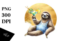 Happy Sloth Painting, Transparent PNG Product Image 1