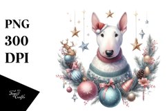 Christmas Bull Terrier Png Product Image 1