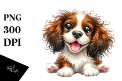 Happy Watercolor Baby Cartoon Brittany PNG Product Image 1
