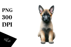 Cute Christmas Malinois, Transparent PNG Product Image 1