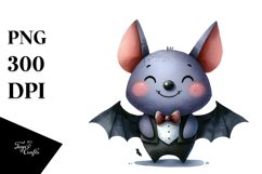 Wimsical Bat Halloween Clipart Product Image 3