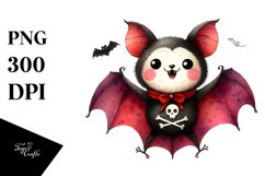 Wimsical Bat Halloween Clipart Product Image 1