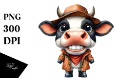 Watercolor Cow | Big Eyes | Hat Bandana | Raincoat Product Image 1