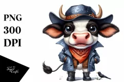 Watercolor Cow | Big Eyes | Hat Bandana | Raincoat Product Image 3