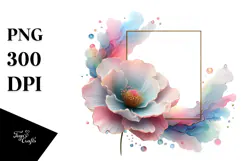 Pastel Rhododendron Poppy PNG Product Image 1