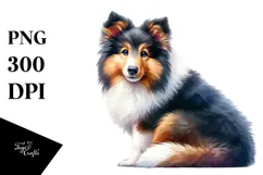 Colorful Collie, Transparent PNG Product Image 1