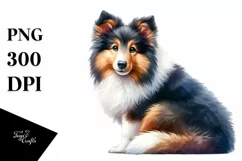 Colorful Collie, Transparent PNG Product Image 1