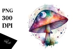 Colorful Magical Mushroom | Sublimation | Clipart Product Image 1