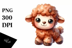 Smiling Cute Baby Old Plush Lamb | Sublimation | Clipart Product Image 3