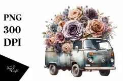 Vintage Dirty Van, High Quality PNG Product Image 1