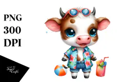 Cute Baby Cow PNG Product Image 1