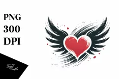 Simple Paintbrush Style Heart PNG Product Image 1