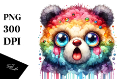 Colorful Layered Baby Bear Clipart Product Image 1