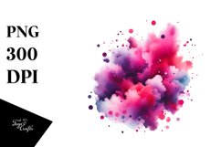 Colorful Magenta Watercolor Splash | Clipart Product Image 3