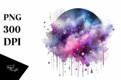 Colorful Purple Watercolor Background | Clipart Product Image 3