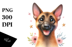 Watercolor Cute Malinois PNG Product Image 1