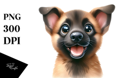 Watercolor Cute Malinois PNG Product Image 1