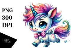 Baby Unicorn with Cool Haircut, PNG Product Image 1
