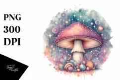 Detailed Pastel Mushroom, High Resolution PNG Product Image 3