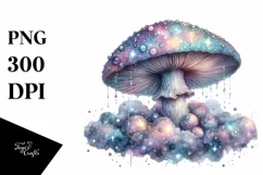 Detailed Pastel Mushroom, High Resolution PNG Product Image 3