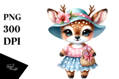 Energetic Baby Deer at the Beach, Transparent PNG Product Image 1