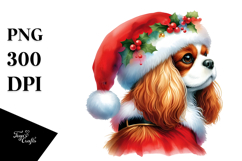 Santa Hat Cavalier, Transparent PNG Product Image 1