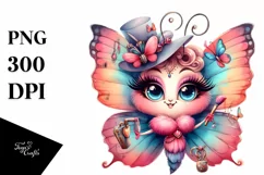 Cute Butterfly Vintage Watercolor Clipart Product Image 3