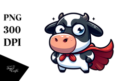 Silly Superhero with Large Udder, Vector Art Product Image 1