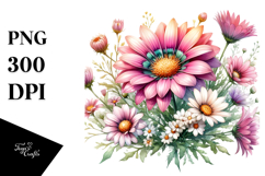 dAbstract Daisy Artwork | Vibrant Illustration | Clipart Product Image 1