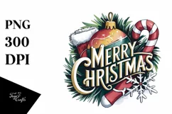 Retro Santa Believe Clipart PNG Product Image 1