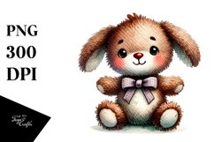 Smiling Old Plush Rabbit, Transparent PNG Product Image 1