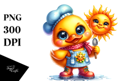 Crazy Baby Duck Chef PNG Product Image 1
